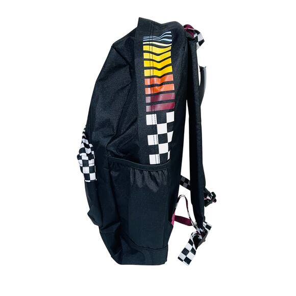 Vans Caravaner Classic Backpack Checkered Black Multicolor Book Bag School New - Picture 2 of 8
